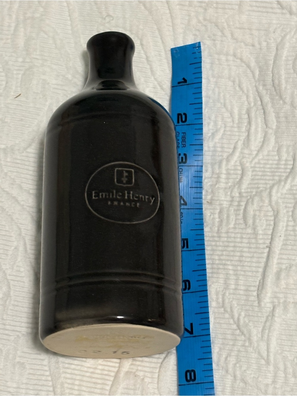 Emile Henry France Williams-Sonoma Stoneware 7” Dark Gray Cruet Dispenser - Picture 3 of 5
